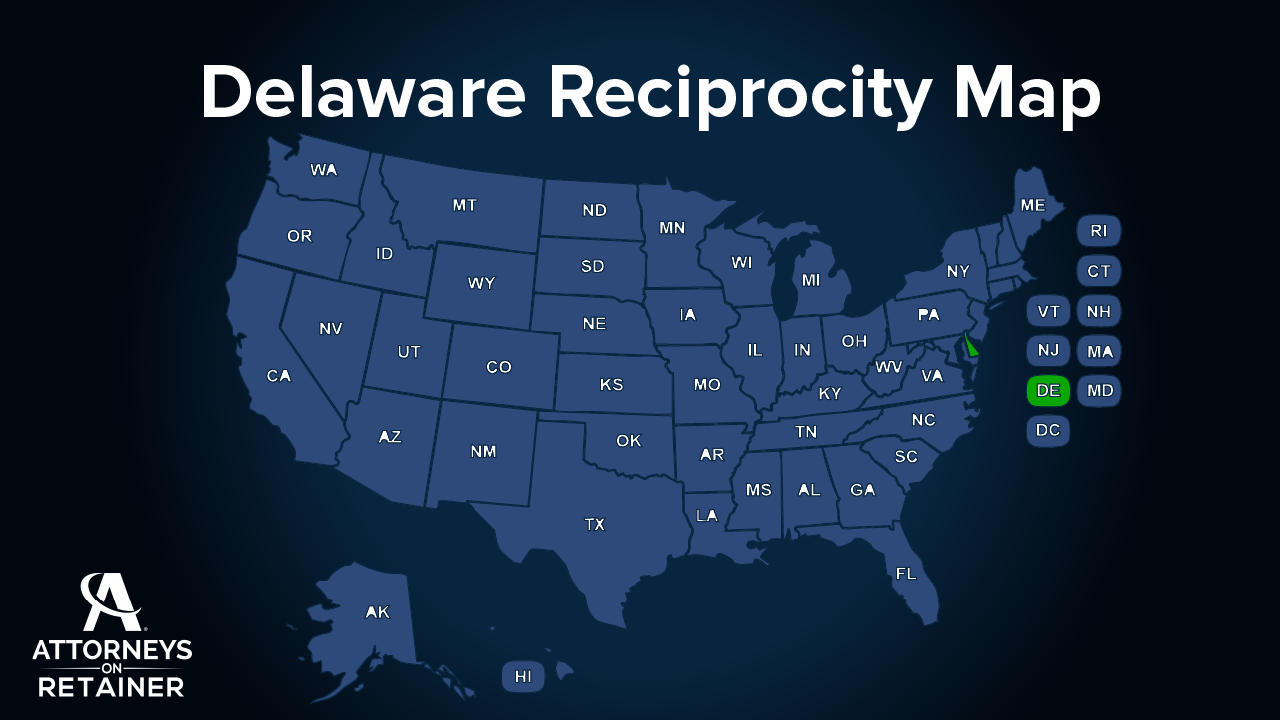 Delaware Reciprocity Map